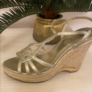 BCBG Gold espadrilles